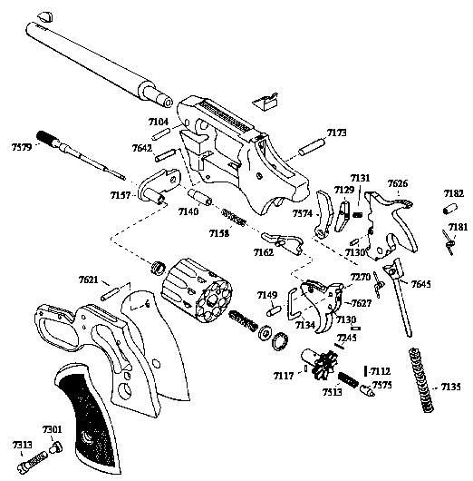 High Standard .22 cal. Revolver Gun  Parts 